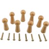 ZCZQC 8pcs Wooden Coat Hooks Shaker Pegs Coat Peg Natural