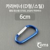 Carabiner (D-type steel) Blue 5ea