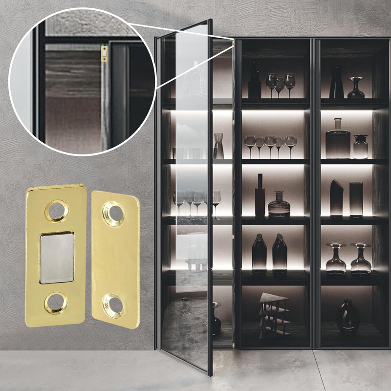Redunest Cabinet Magnetic Catch, 20 Pack Gold Ultra Thin Magnetic