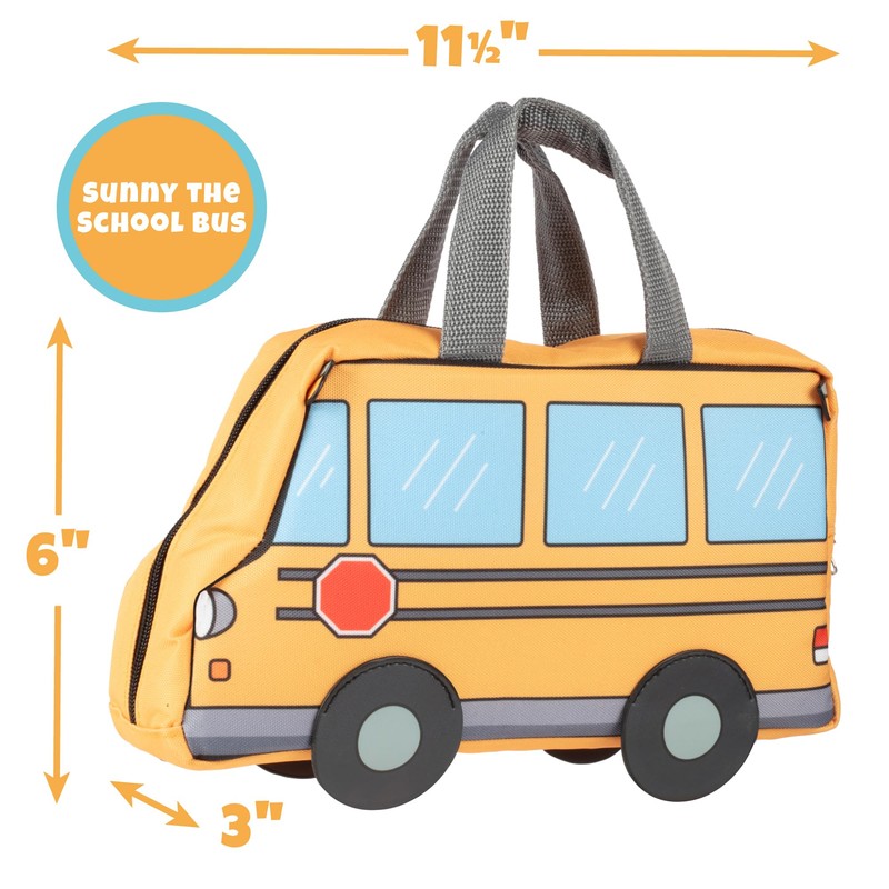 Insulated Kid's Lunch Box- School Bus - Lunchbox Tote Keeps