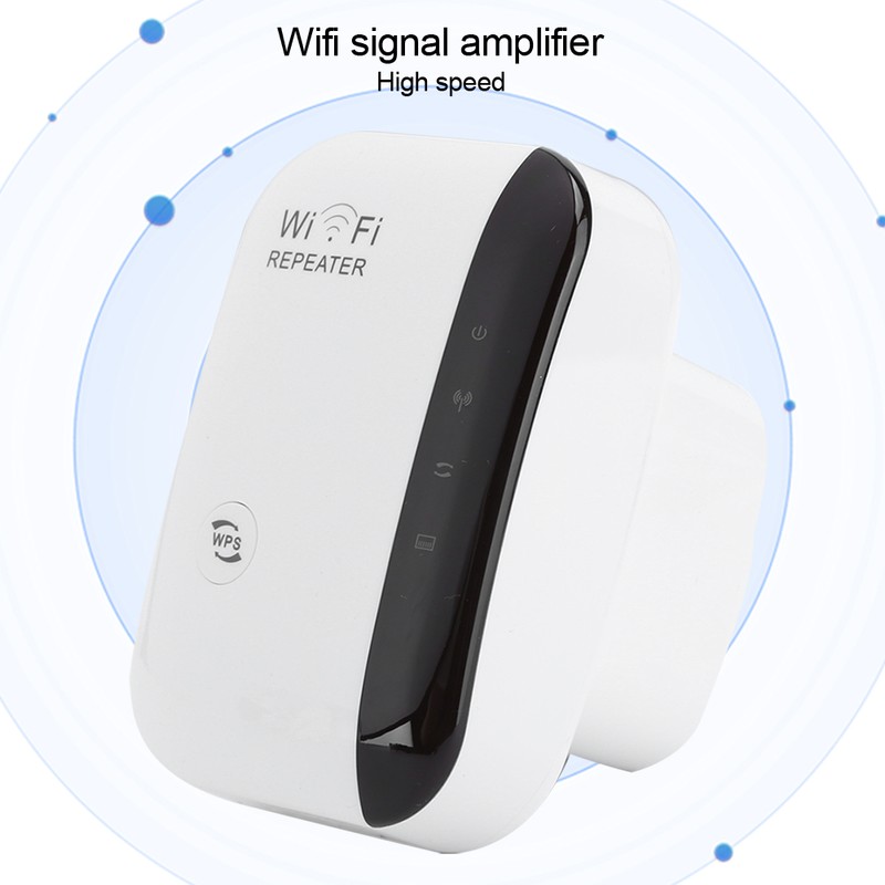 Repeater WiFi Signal Amplifier 300M Ethernet Port Wall‑Mount White for