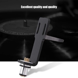 Universal Phono Turntable Headshell,LP Turntable Phono Headshell Mount Replacement Direct-Drive Turntables with 4 Lead Wires 2 Pairs of Screws