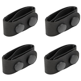 TACNEX Duty Belt Keepers w/Double Snaps for 1.5"/1.75"/ 2"/2.25" Wide Utility Belt Loop Stays Nylon Tactical Belt Holder Retainer (Integral Belt Loop Inside, 1.5 inch(4 PCS))