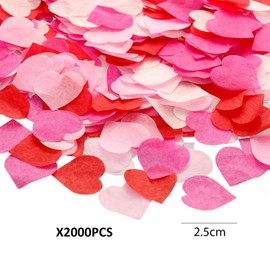 2000 Pieces Of Paper Heart Decorations, Wedding Heart Decorations, Party Heart Decorations Confetti, Birthday Scatter Decorations