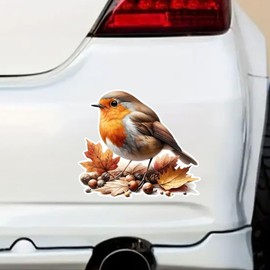 2pcs Cute Cartoon Robin Birds Car Sticker, 4.72''x4.13'' Waterproof Material Accessories, Funny Decal for Cars, Trucks, Motorcycles, Walls, Windows, Laptops | CZ114