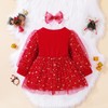 Christmas One-Piece Dress Infant Baby Girl Long Sleeve Skirt with