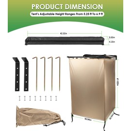 Shower Tent Awning Car Outdoor Camping Shower Tent Vehicle Side Shower Room Portable Privacy Shelter Restroom Bathroom Overland for RV Van Truck