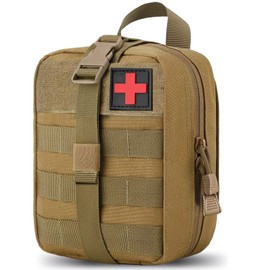 TANSOLE TAN SOLE IFAK Military Emergency Medical Bag, All Men's Large Capacity Fanny Pack Suitable for Survival, Mountaineering, Motorcycle, Bicycle EDC Bag