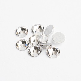 2880pcs Crystal Lane DIY SS12 (3mm) Crystal Clear Round Glass Rhinestones Flatback Gems for Arts & Crafts Nail Art Clothes Shoes