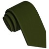 Branduce Silk Olive Green Tie Classic Wedding Necktie Solid Pure