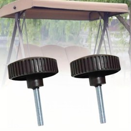 2pcs Canopy Fixing Screws Bolt Plastic Screws,Garden Swing Chair Canopy Fixing Screws Black Plastic Bolts,Garden Swing Canopy Replacement,Swing Seat Parts For Outdoor Chairs Umbrella,5.7×7cm, Black