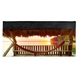 Island Gifting - Image of the Peten Lake in Guatemala - Checkbook Cover for Men & Women Synthetic Leather & Suede Check Book Holder Wallet