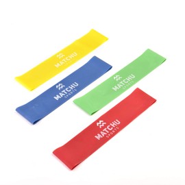 Resistance Bands | Fitness Bands | Resistance Bands | 4 Different Resistance Levels | Yoga, Physiotherapy, Gymnastics, Home Training | Power Band | 22 cm | Latex | Matchu Sports
