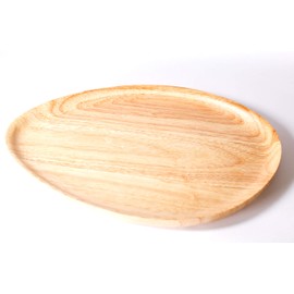 redchocol8® Handcrafted Triangle Wooden Tray Egg Shaped Plate Dish Gift Food Server 30cm