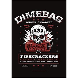 Heart Rock Bandiera Originale Dimebag Darrel - Firecrackers Tessuto, Multicoloured, 110 x 75 x 0.1 cm