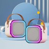Mini Karaoke Machine Karaoke Speaker with Wireless Microphone Light Effects
