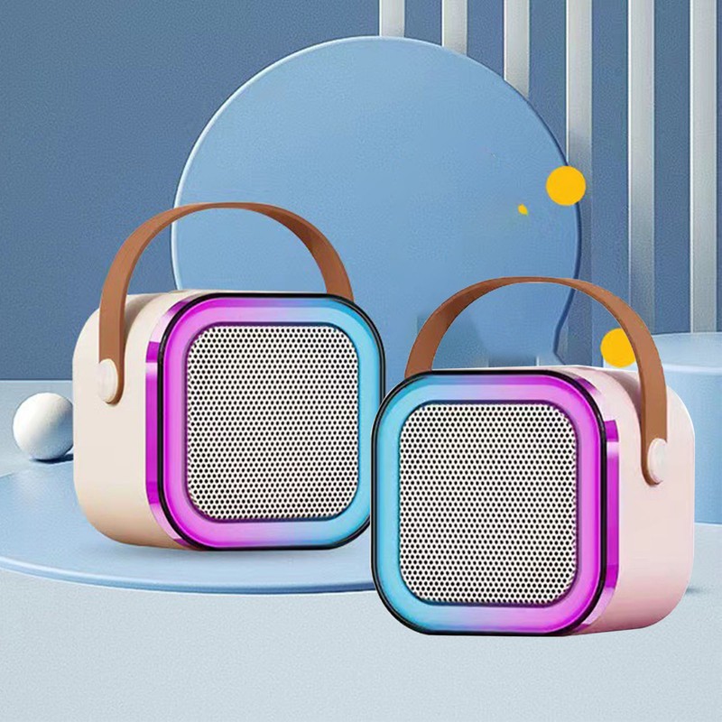 Mini Karaoke Machine Karaoke Speaker with Wireless Microphone Light Effects