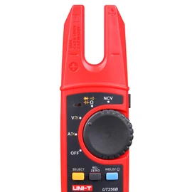 UNI-T Probador eléctrico UT256B Horquilla abierta Tenedor sin contacto Medidor de voltaje True RMS 6000 recuentos Corriente de CA, CC, Resistencia de voltaje, Capacitancia, Prueba de diodo NCV, modo relativo