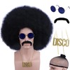 Hulaidywig Mens 70s / 80s Rocker Wig for Men Black
