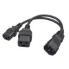 JORINDO 0.32M/1FT IEC320 C14 to C13+C19 PDU/UPS Server Y Splitter