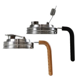 2 Pcs Wide Mouth Mason Jar Stainless Steel Pour Spout Lid with Handle, Reusable Mason Jar Lids for Ball Wide Mouth Mason Jars No Rust Leaking Proof for Home Brewing Fruit Fermenting Drinks