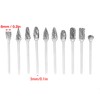 10pcs Tungsten Carbide Steel Burrs Rotary Files Metalworking Carving Tool