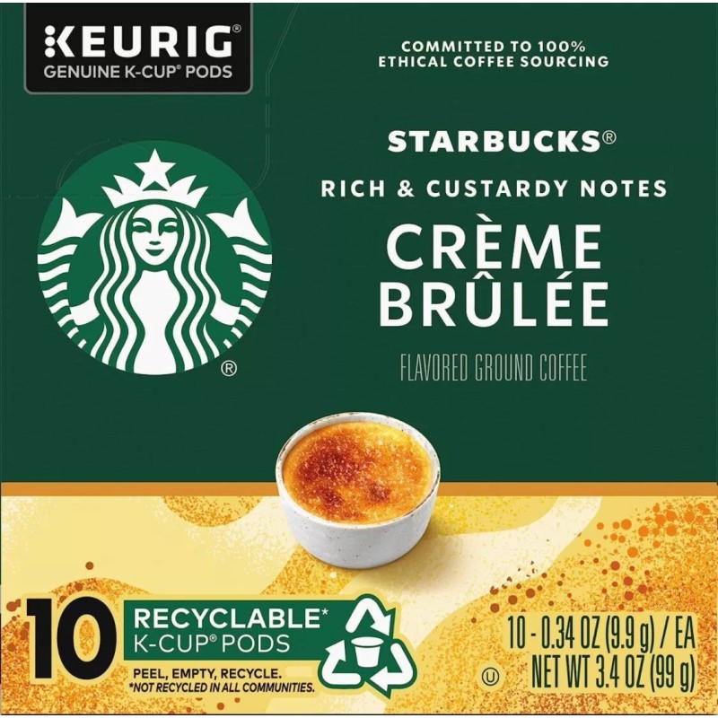 Starbucks 2 Boxes Starbucks Creme Brulee Keurig K-Cups Pods Natural
