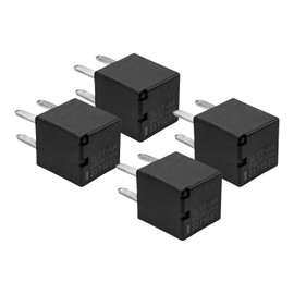 (4-Pack) 20A 12V DC 4-Pin SPST Automotive Relay - Heavy-Duty Power Relay for Engine Systems