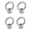 QWORK Lifting Eye Nut, 4 Pack, 1/4" UNC Marine Grade