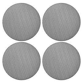 X AUTOHAUX Universal 2.5 Inch Speaker Grills Mesh for Audio Subwoofer 74x4mm Grille without Frame Black - Pack of 4