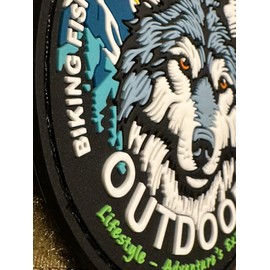 outdoor Adventure | Patch 3D PVC Scratch Hook&Loop | Pin patch tattica MILITAR per zaino militare | Airsoft, bandiera, spilla, sopravvivenza