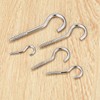 SZSLMY Pack of 115 Screw Hooks, Stainless Steel Ceiling Hooks,