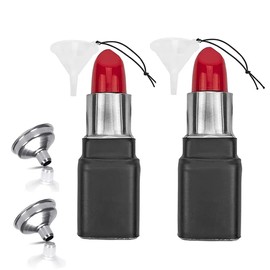 DEAUVIOR Portable Red Lipstick Liquor Flask Stainless 4OZ Alcohol Flask with Steel Funnel Novelties Funny Drink Flasks for Women Girls Party Gift (2)
