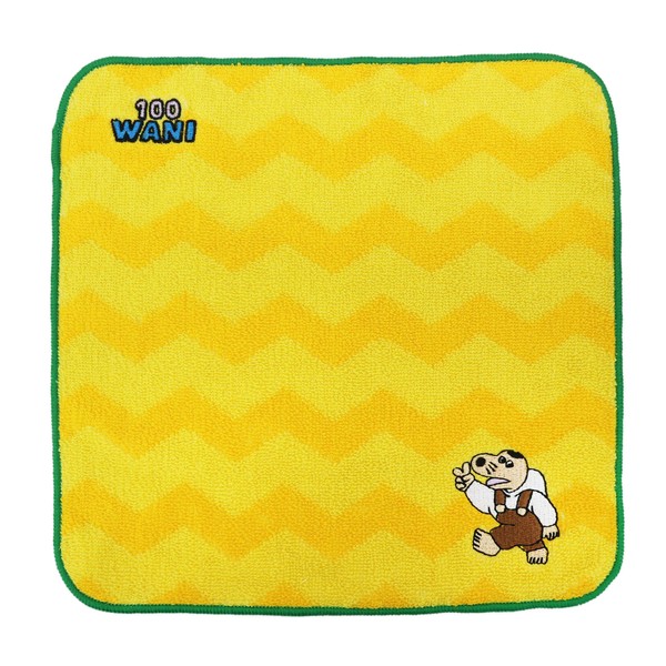 Marushin Mini Towel, Crocodile Dying After 100 Days, Happy Mole, 0555002300, 25 x 25 cm