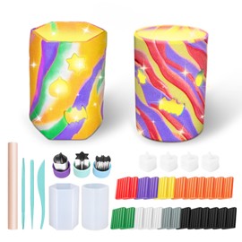 Craft Kits for Kids, Arts and Crafts for Kids Age 8-12, 25 Colors Modelling Clay Lanterns Kit, Arts and Crafts Clay Kit for Boys Girls and Teens Age 6 7 8 9 10 11 12 Year Old, Best Christmas Gifts