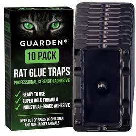Guarden Glue Traps for Mice & Rats – 10 Pack | Extra-Large Pre-Baited Sticky Traps | No Poison or Pesticides | Catches Mice, Rats, Snakes & Insects