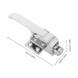 COLLBATH 1 Set Freezer Door Handle Refrigerator Door Handles Walk-in Cooler Door Handle Refrigerator Replacement Handles Cold Storage Door Handle Complete Latch Kit Silver Zinc Alloy