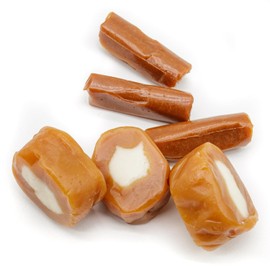 Caramel Candy Variety Pack 1 lb – Bulk Candy, Individually Wrapped, Mix of Caramel Creams and Caramel Vanilla Candies, Soft and Chew, Resealable Bag