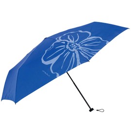 mabu SMV-41007 Women's Folding Umbrella, UV Protection, For Both Sunny and Rainy Weather, 6 Ribs, Compact, Fiberglass Ribs, 21.7 inches (55 cm), Windproof, Floral Pattern, Violet