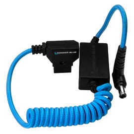 KONDOR BLUE | Coiled D-Tap to 19.5V Regulated DC Compatible with Sony FX9/FX6 | Reverse Polarity Protection, Ultra-Durable, & Nylon Braided with Reinforced Connectors | Blue