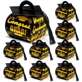 COTOPHER 36 Pcs Graduation Cap Gift Boxes, Graduation Candy Boxes with Tassel, Graduation Centerpieces for Tables Graduation Party Decorations, Small Treat Boxes for Graduation Party Favors Supplies