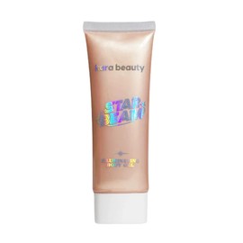 STARBEAM Illuminating Body Gel for Face & Body - Pink Glitter Gel with Argan Oil - Festival Body Glitter & Hydrating Shine - Perfect for Rave Outfits for Women, and Festival Looks (Moonbeam)