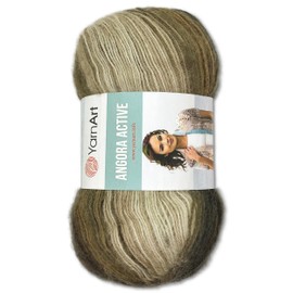 Frida's Wollhaus YarnArt 100g Angora Active Knitting Yarn Wool Mohair Gradient 14 Colours (849)