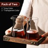 Bincoo 16oz Glass Coffee Carafe with Wood Heat-Resistant Layer, Coffee