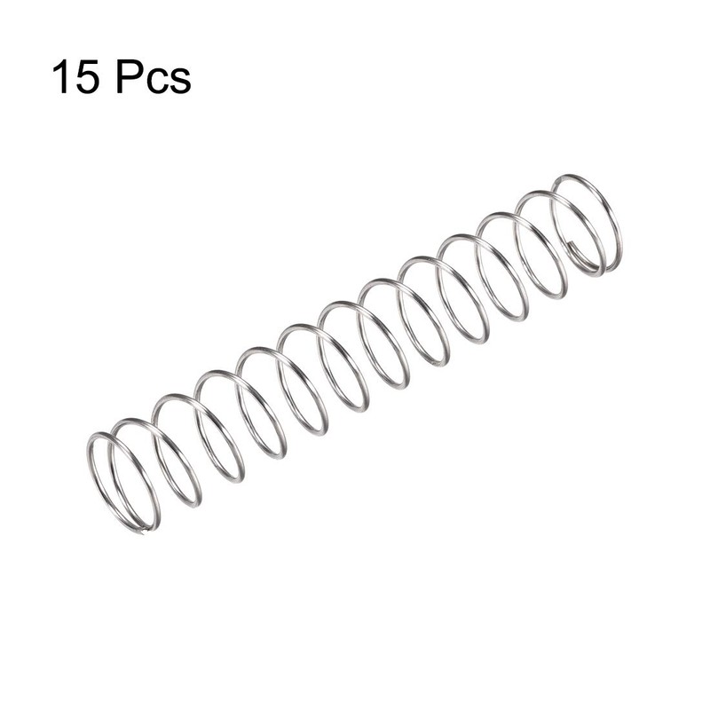 sourcing map Pack of 15 Compression Spring 304 Stainless Steel