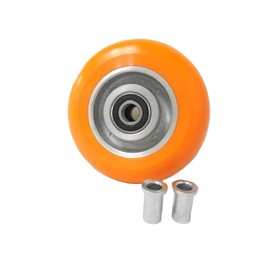 6"x2" Orange Polyurethane Caster Wheel, Supports 1,200 lbs. Each