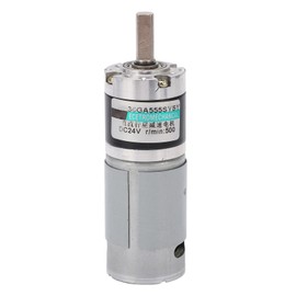 Black Silver Mini Gear Motor Low Noise High Torsion Robust Stable Performance Pure Copper Geared Motor 24V