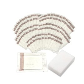 Hotel Amenity Body Sponge, Disposable x 100 Pieces (Made in Japan/Luxury Hotel Purveyor/Individual Packaging) Commercial Sponge, Made in Japan, Large Capacity (Set of 100)