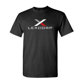 LEXCORP - Evil mad Scientist Villain - Mens Cotton T-Shirt, L, Black
