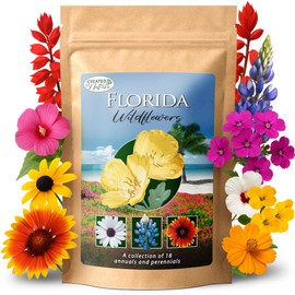 Created By Nature Florida Wildflower Seed Mix, 18 Flower Varieties, 35,000 Seeds